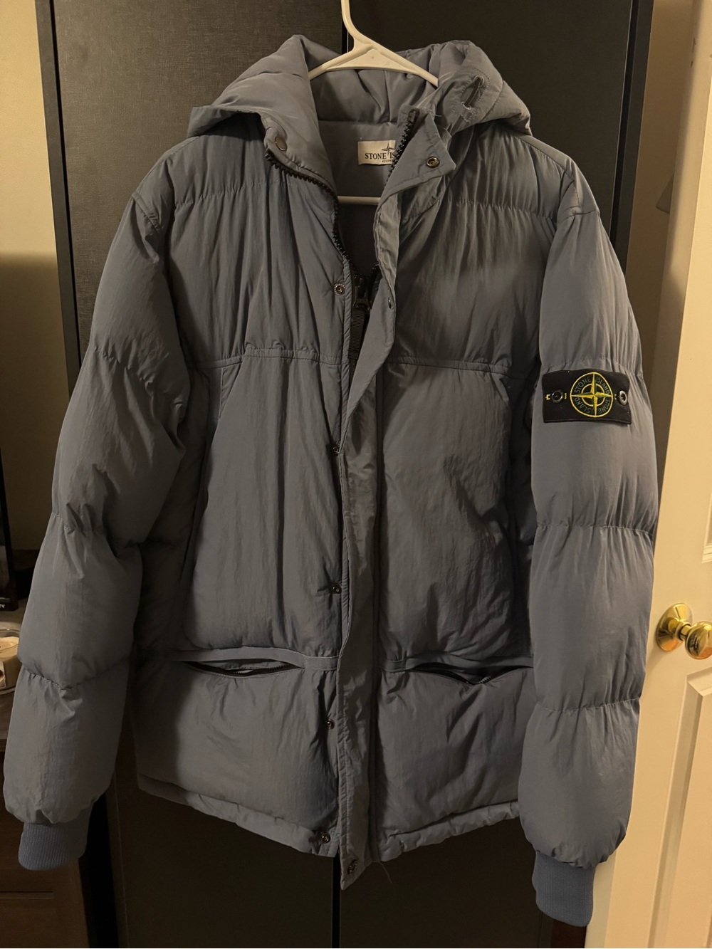 Stone Island Blue Grey Puffer Jacket